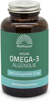 Mattisson - Vegan Algenolie Omega 3 - DHA 150mg & EPA 75mg - Vegan Voedingssupplement - 120 Capsules
