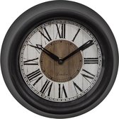 HAES DECO - Horloge Murale Ø 23x5 cm Marron Glas Plastique Verre London Wall Clock