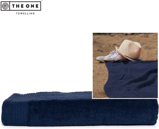 The One Towelling Classic Strandlaken - Strand handdoek - Hoge vochtopname - 100% Gekamd katoen - 100 x 180 cm - Navy