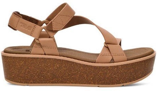 Teva Madera Wedge - sandale de marche pour femme - beige - taille 37 (EU) 4 (UK)