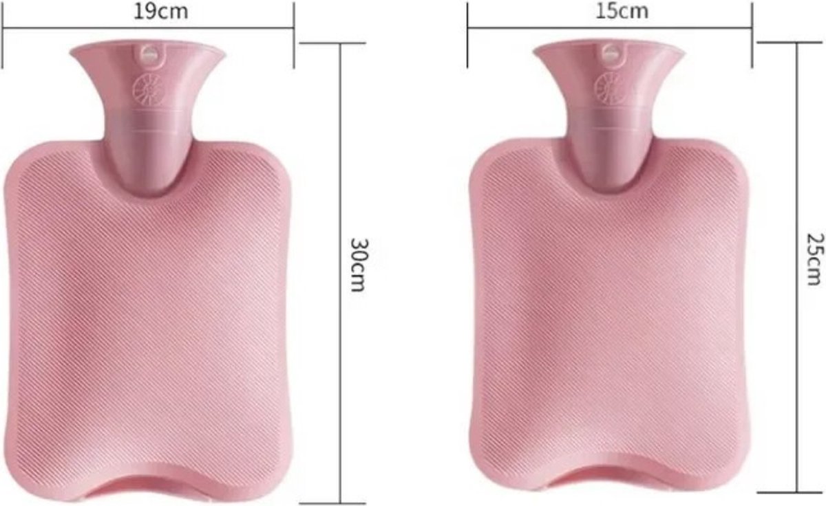Actania Warmtekruik - Warmwaterzak Met Hoes - Warmwaterkruik - Warmtekussen - Knuffel Kruik - Bag - Sky Blauw 2000ml – foto 3
