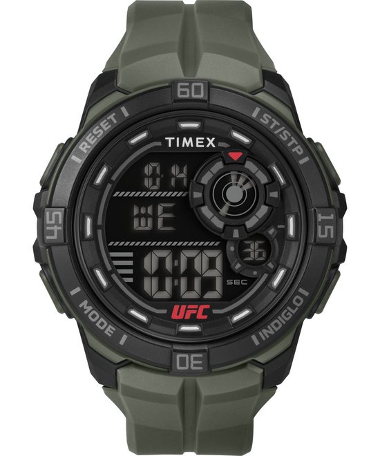 Timex UFC Rush TW5M59400 Horloge - Siliconen - Groen - Ø 52 mm