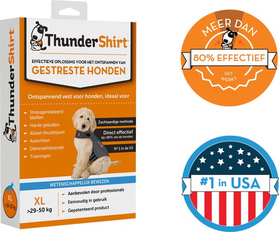 Thundershirt S - Nº1 Ontspannend vest voor gestreste honden - Direct rustgevend - Eenvoudig in gebruik - Zachte methode