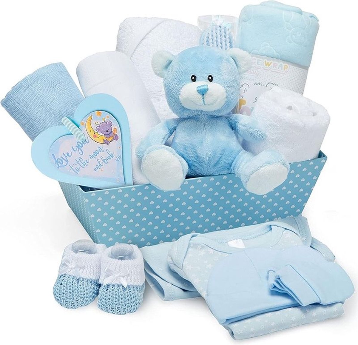 Goedkoopste Kraammand - Geboortemand - Kraamcadeau Jongen - Baby Blauw