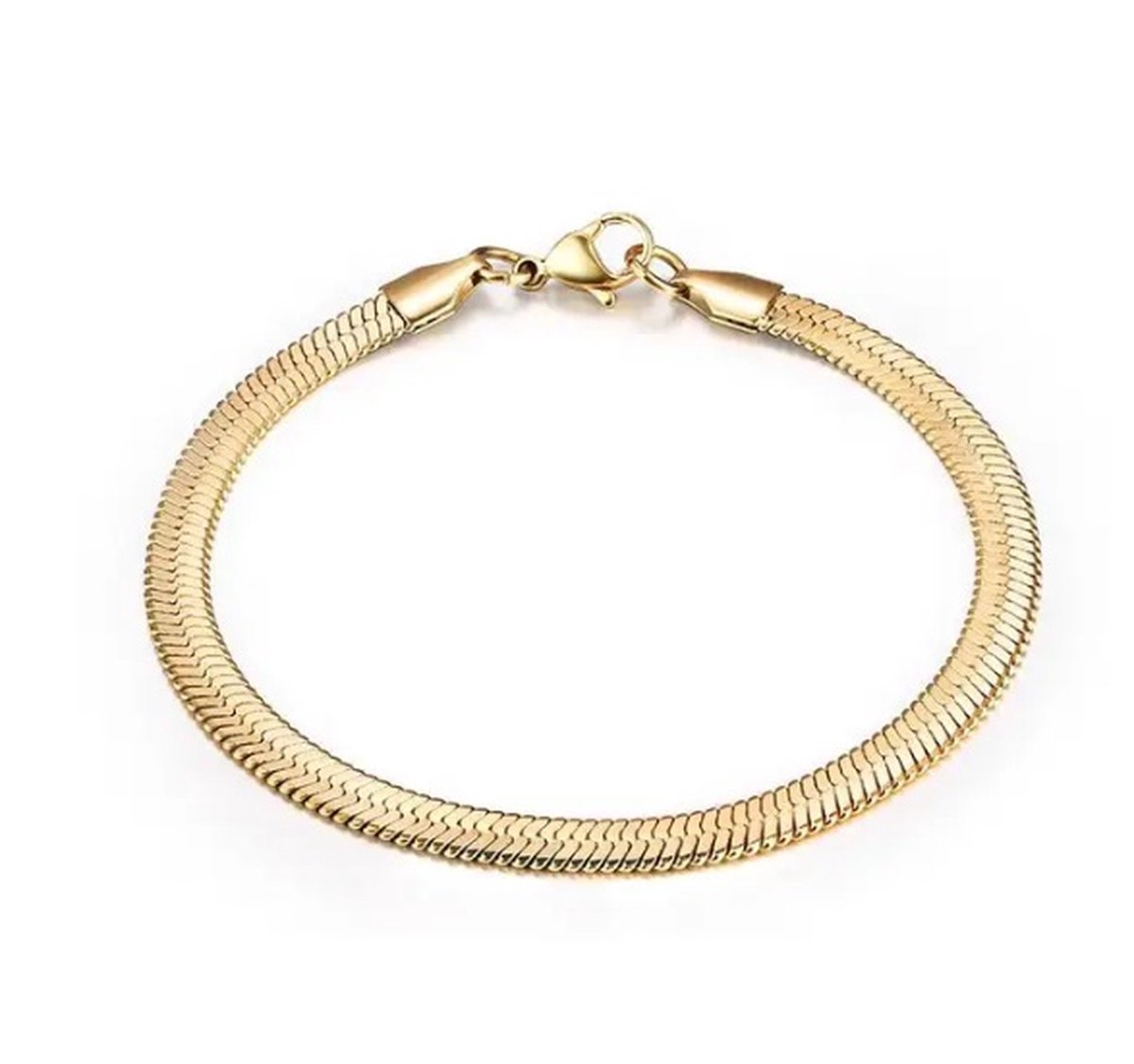 Stainless Steel Slangarmband – Goudkleurig 20 cm | Armband - EmmyRovi