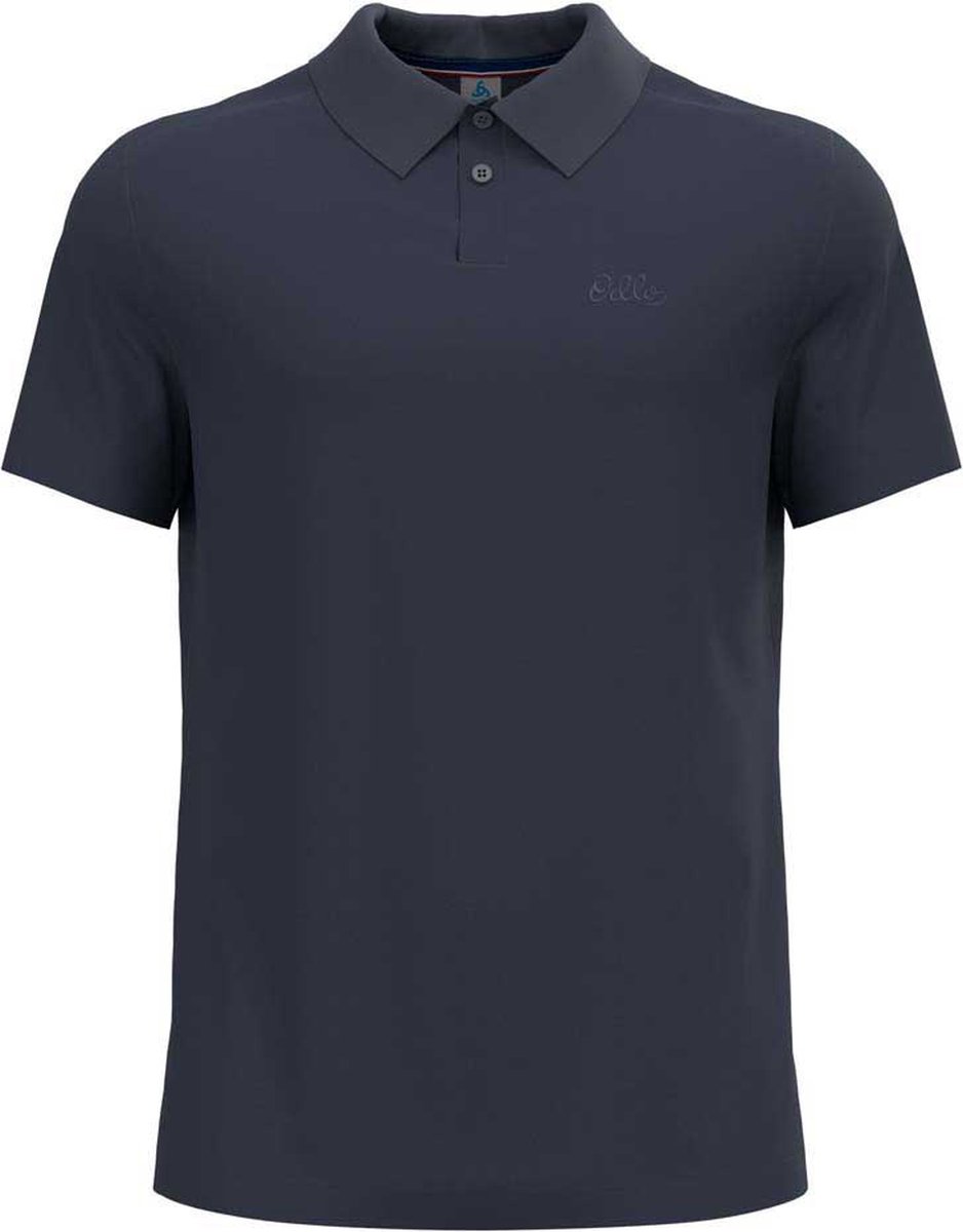 Odlo Essential Solid Korte Mouw Poloshirt Blauw M Man