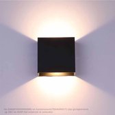 Wandlamp Binnen - LED - 10W - 3000K Up en Down licht - lichtbundel Verstelbaar - voor Woonkamer, Slaapkamer, Hal, Tuin - Warm Wit