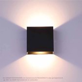 Applique Intérieur et Extérieur - LED - 10W - 3000K Lumière Haut et Bas - Faisceau Réglable - pour Salon, Chambre, Couloir, Jardin - Wit Chaud