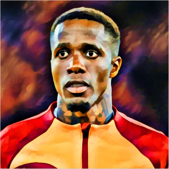 Wilfried Zaha Poster | Voetbal Affiche | Affiche Pop Art | Galatasaray Poster | affiches | 50 x 50 cm | papier