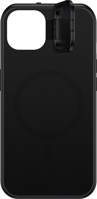 Valenta x Spy-Fy - Coque iPhone 15 Plus avec caches d'appareil photo à l'avant et à l'arrière | Protège votre vie privée et vos Caméras | Étui de confidentialité Valenta Zwart