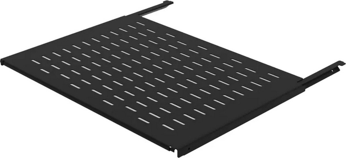 19" legbord Tool-less, 50 KG, 500 mm (d), zwart