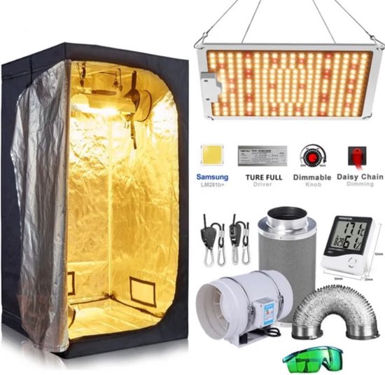 HOMEKING Grow Tent 60 x 60 x 180 cm, Robust Grow Tent for Hydroponics HOMEKING Grow Tent 60 x 60 x 180 cm, Robust Grow Tent for Hydroponics