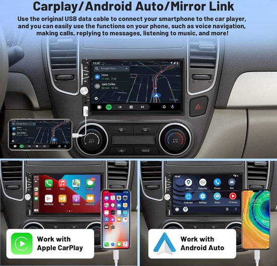 Hikity [8 Core 4+64GB] Android 15 Autoradio, Carplay Android Auto Sans Fil, Pour Peugeot 407 2004-2011 Radio, Hikity Écran Tactile 9'' Bluetooth Stéréo Mirror Link GPS WiFi SWC USB