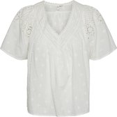 Vero Moda T-shirt Vmkaffa S/s V-neck Top Wvn Btq 10309014 Snow White Dames Maat - S