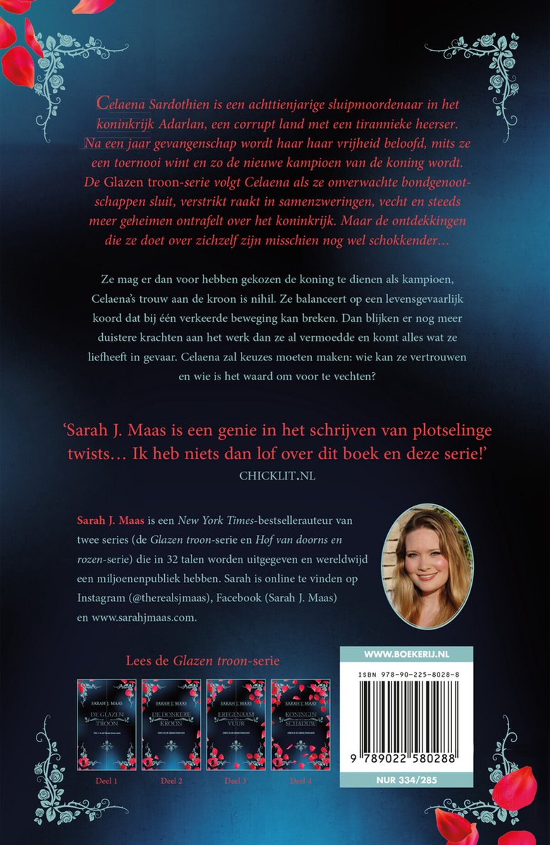 Glazen troon 2 - De donkere kroon - back cover