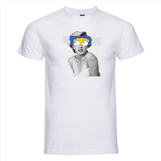 T-shirt Marilyn | Wit | Maat XXXL