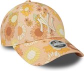 New York Yankees Womens Floral All Over Print Peach 9FORTY Adjustable Cap