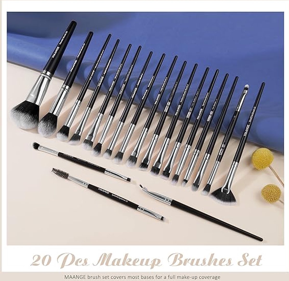 Goedkoopste professionele make-up-kwastenset, eersteklas synthetische kwasten, voor poeder, vloeibare crème, gezicht, oogschaduw, cosmetische kwast 20