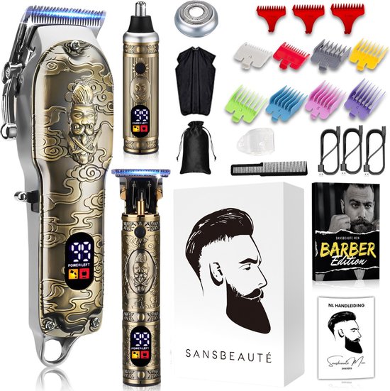 Professionele Draadloze 4-in-1 Tondeuse - Tondeuse Mannen Hoofdhaar - Cheveux Haar - Haartrimmer - Kapper Haar Machine - Haartondeuse - Trimmer Baard - Barber Hair Clipper - Kapper Buddha Trimmer - Kappersset