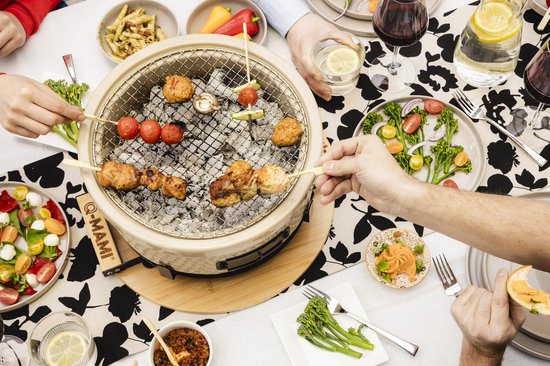 Q-MAMI TABLE GRILL - BEIGE (Hibachi / Shichirin / Tafelgrill / Barbecue / Kamado / Tafel bbq) van Q-MAMI — afbeelding 3