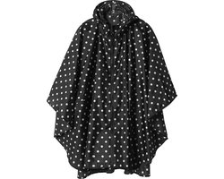 Geweo Regenponcho - Regenjas Raincoat - Fiets Regenjas - Regencape - Outdoor Wandelponcho - Lichtgewicht - Ademend - Heren Dames - One Size - Zwart 2