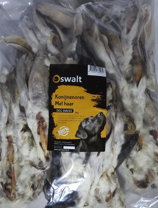 Foto: Oswalt konijnen oren met haar hondensnack 1kg