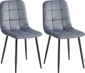Colenis - Ela Dining Chair - Anthracite - Velours - Velours - Industriel