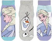 Disney Frozen - chaussettes baskets - 3 paires - taille 23-26
