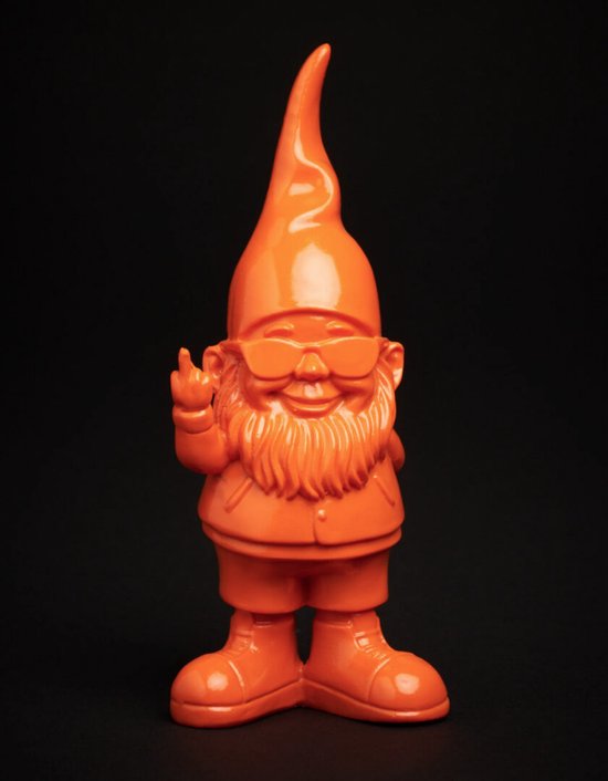 BLOGO Design The Nani’s Collection “Bernardo Medium Oranje glanzend (F*ck You)” Polyresin Decoratie W 11,4 x H 27,8 WEIGHT 354 g