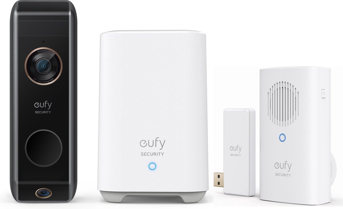 eufy Video Deurbell Dual 2 Pro met HomeBase 2 en chime /