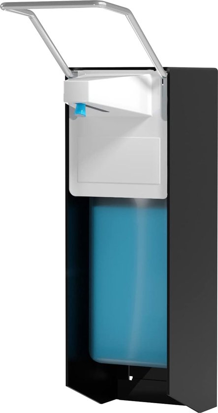 ILIKEPOW Soap Dispenser for Shower Wall, 360ml Soap Dispenser for Shower, Gel Shampoo, Conditioner, Wall Mounted (Black 2 in 1