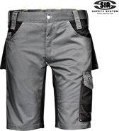 SIR SAFETY FUSION BERMUDA Pantalon de Travail Grijs Short - Pantalon de Travail Short de Travail Bermuda de Travail Multifonctionnel Poches Pratiques