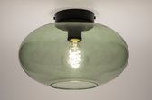 Lumidora Plafondlamp 74441 - Plafonniere - OSLO - E27 - Zwart - Groen - Metaal - ⌀ 30 cm