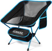 Campingstoel, opvouwbare campingstoel, draagbare campingstoelen, opvouwbare lichtgewicht klapstoel tot 150 kg met draagtas, ultralichte klapstoel voor buiten, wandelen, picknicken, strand, blauw