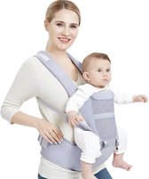 Gran Vida® - Porte-bébé - Ergonomique - Confortable - Options de rangement Extra - Grijs