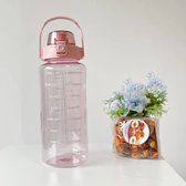 Grande bouteille d'eau en plastique Portable de 2l, bouteille de sport pour l'extérieur