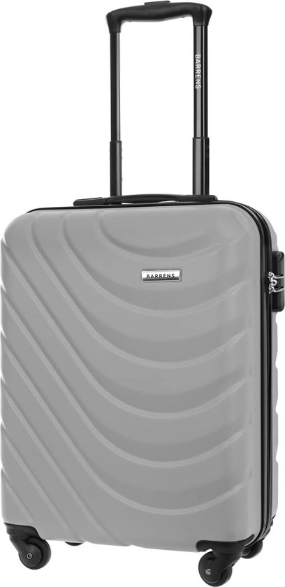 Koffer | ABS-materiaal | chiffonslot | flexibele handgreep | 360 graden wielen |, grijs, Kabine - M