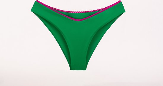 CandyChic Bikini Broekje - Groen/Roze - M - Prothese vriendelijke Bikini