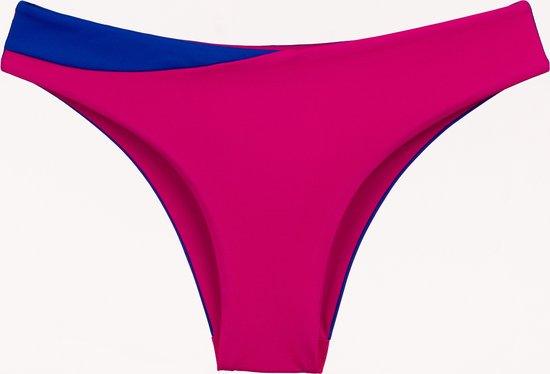Two-Tone Twister Bikini Broekje - Roze/Blauw - M - Prothese vriendelijke Bikini