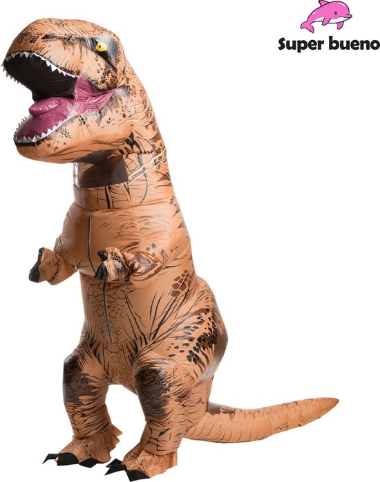 Super Bueno Opblaasbaar T-rex Dinosaurus kostuum - Dinopak volwassenen - Dinosaurus Pak