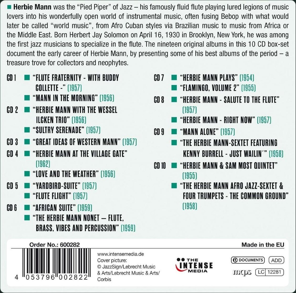 Herbie Mann Flute Juice The Best Lps 1954 To 19, Herbie Mann CD