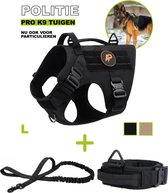 Always Prepared © Pro K9 Y Tuig - Halsband - Riem – Middel en Grote Hond – Zwart - L