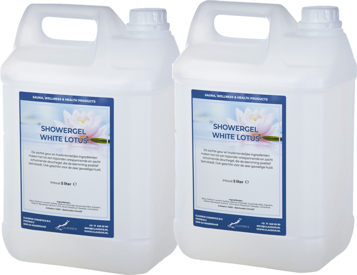 Goedkoopste Claudius Douchegel White Lotus 5 liter - set van 2 stuks - Showergel