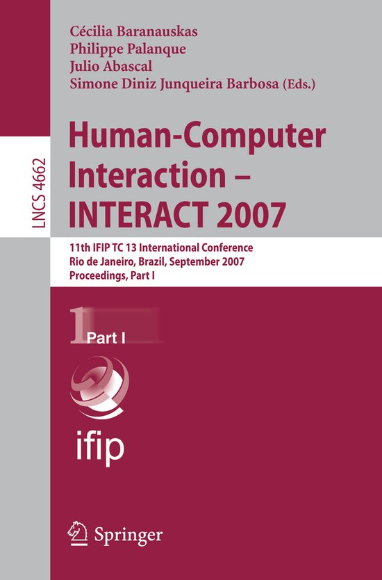 Human-Computer Interaction - Interact 2007 - cover