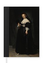 Notitieboek - Schrijfboek - Huwelijksportret van Oopjen Coppit - Rembrandt van Rijn - Notitieboekje klein - A5 formaat - Schrijfblok