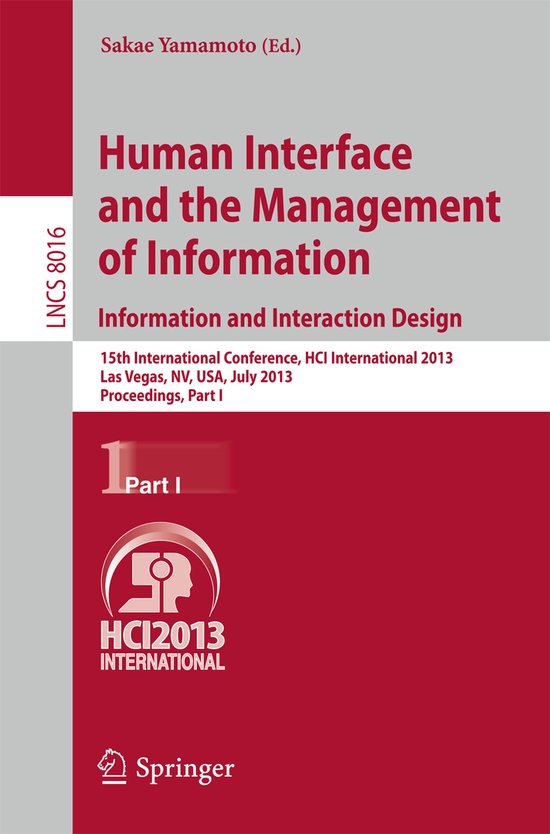 Human Interface and the Management of Information - cover