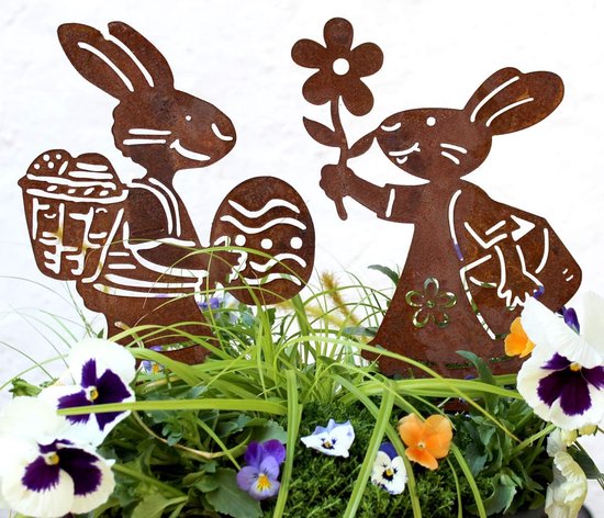 Paashaas Decoratie - Set van 3 - Tuinbeelden