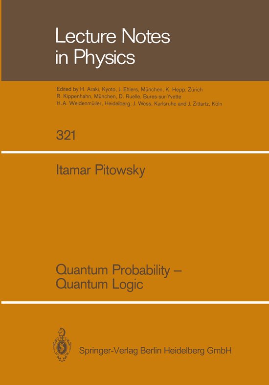 Quantum Probability - Quantum Logic - cover