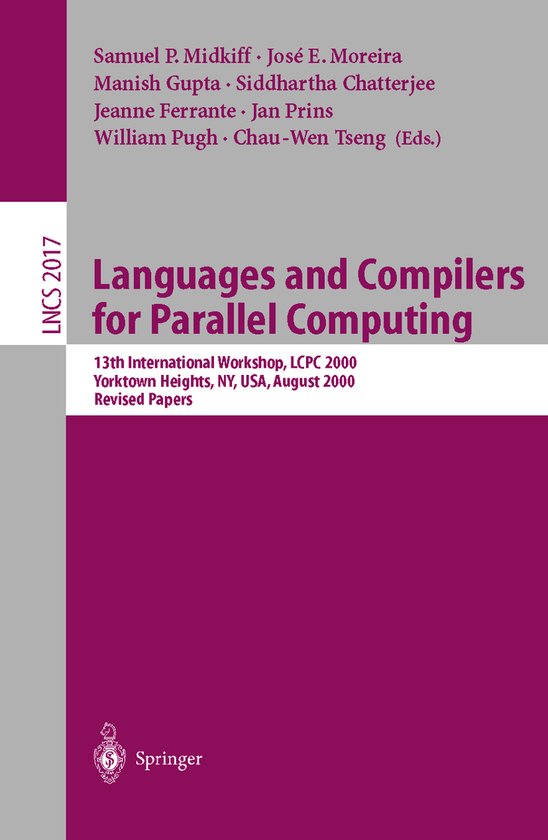 Languages and Compilers for Parallel Computing - cover