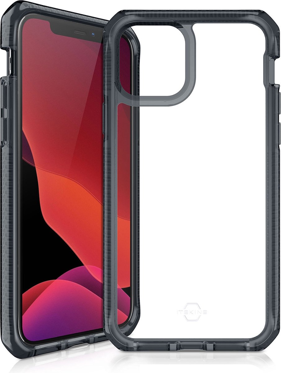 ITSkins Hoesje geschikt voor Apple iPhone 12 Pro Telefoonhoesje Hardcase | ITSkins SupremeClear Backcover Shockproof | Schokbestendig iPhone 12 Pro Telefoonhoesje | Anti Shock Proof - Transparant / Zwart